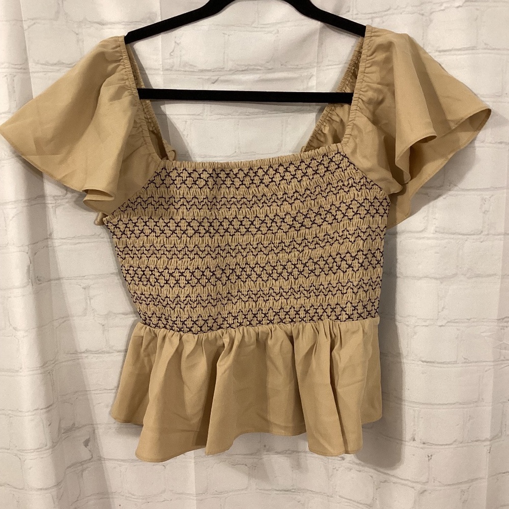 IDEM DITTO SHIRRED.Ruffle TOP